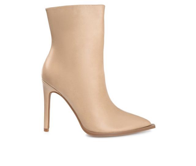 Women's Journee Collection Limma Stiletto Booties in Tan color
