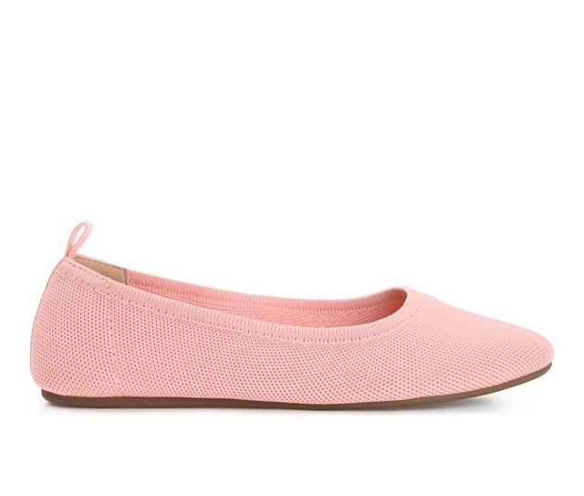 Women's Journee Collection Jersie Flats in Pink color