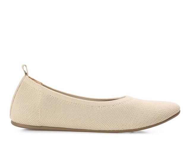 Women's Journee Collection Jersie Flats in Taupe color