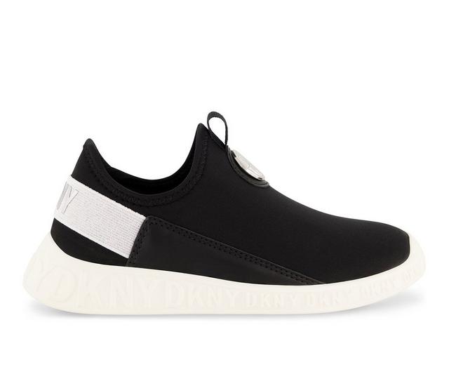 Girls' DKNY Little Kid & Big Kid Allie Viv Sneakers in Black/Silver color