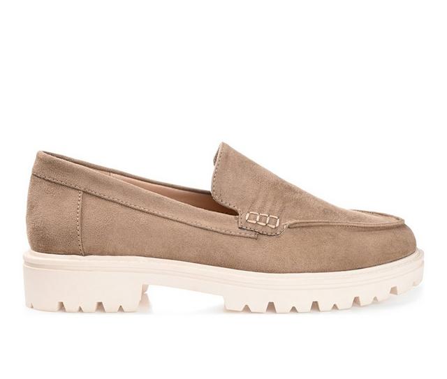 Women's Journee Collection Erika Loafers in Taupe color