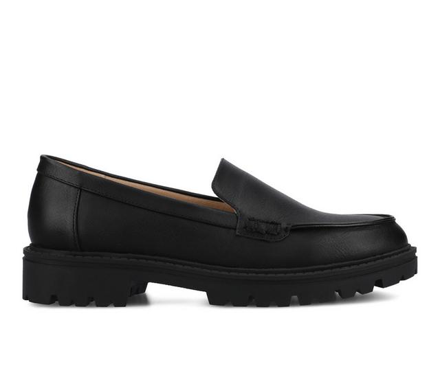 Women's Journee Collection Erika Loafers in Black PU color