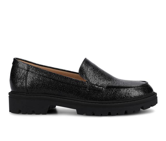Women's Journee Collection Erika Loafers in Lizard/Black color
