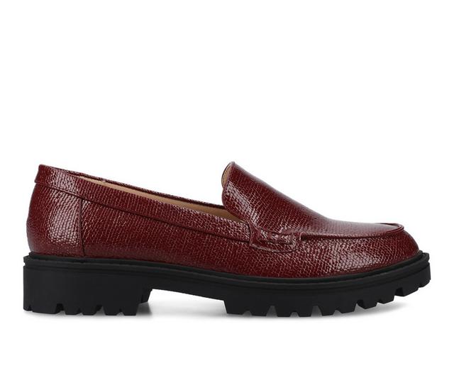 Women's Journee Collection Erika Loafers in Oxblood color