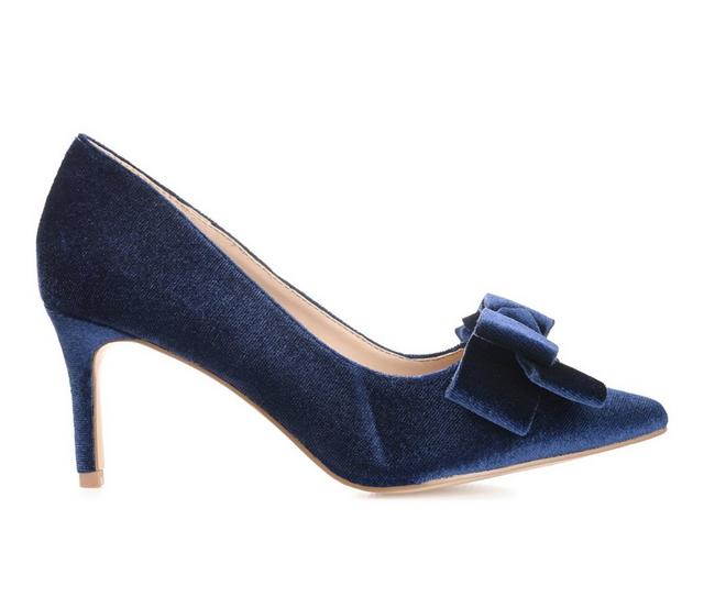 Women's Journee Collection Crystol Pumps in Navy color
