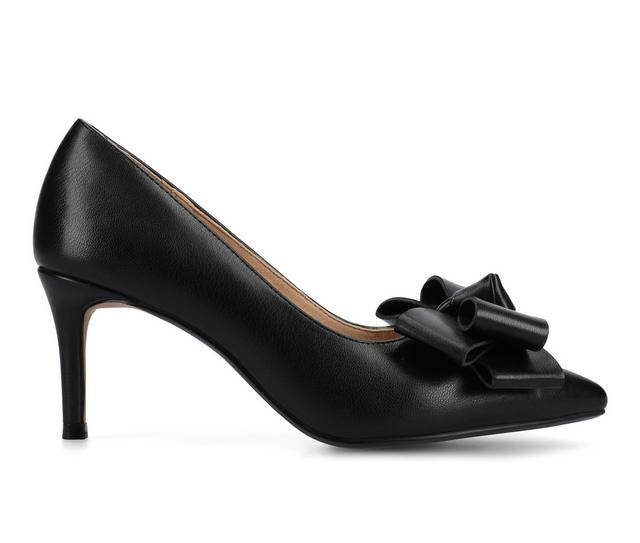 Women's Journee Collection Crystol Pumps in Black PU color