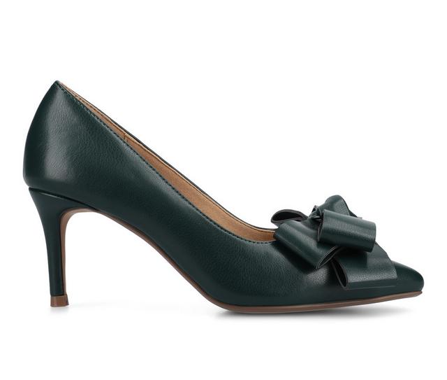 Women's Journee Collection Crystol Pumps in Pine PU color