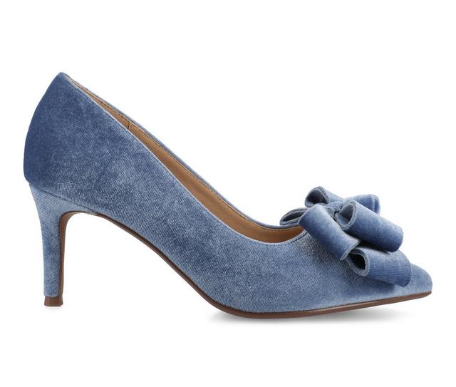 Women's Journee Collection Crystol Pumps in Light Blue color