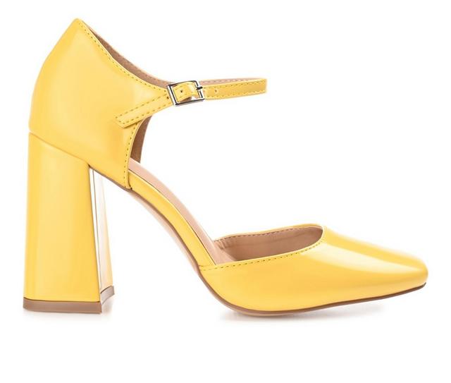 Women's Journee Collection Hesster Pumps in Yellow color