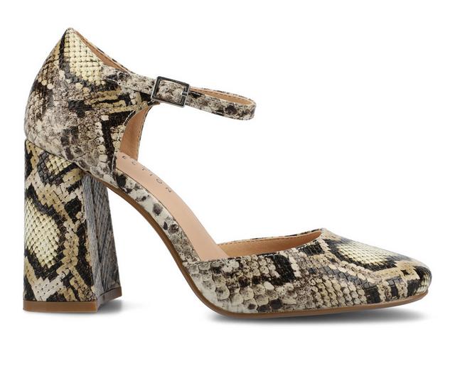 Women's Journee Collection Hesster Pumps in Snake color