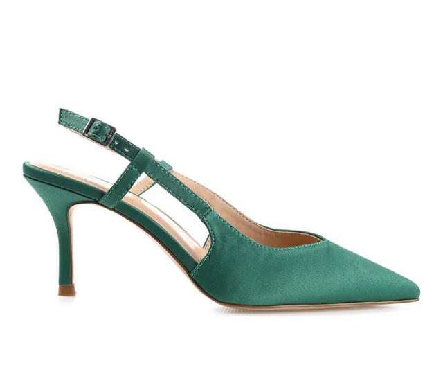 Women's Journee Collection Knightly Slingback Pumps in Green color