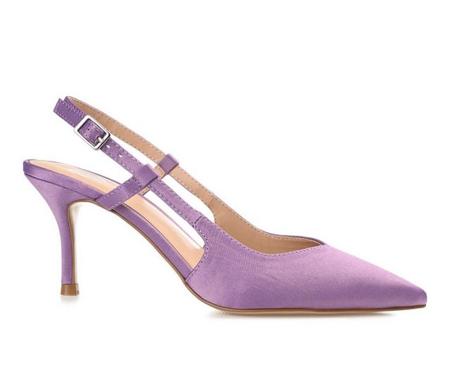 Women's Journee Collection Knightly Slingback Pumps in Purple color