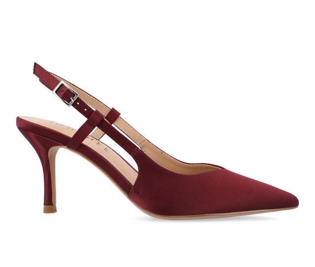 Women's Journee Collection Knightly Slingback Pumps in Wine color