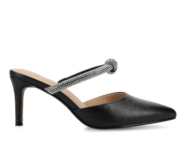 Women's Journee Collection Lunna Pumps in Black/Sparkle color