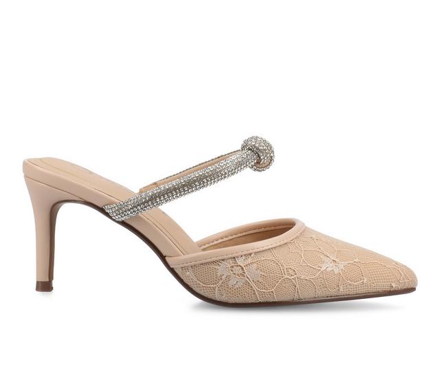Women's Journee Collection Lunna Pumps in Bone Lace color
