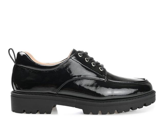 Women's Journee Collection Zina Lugged Oxfords in Black color