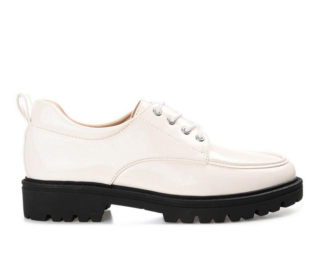 Women's Journee Collection Zina Lugged Oxfords in Bone color