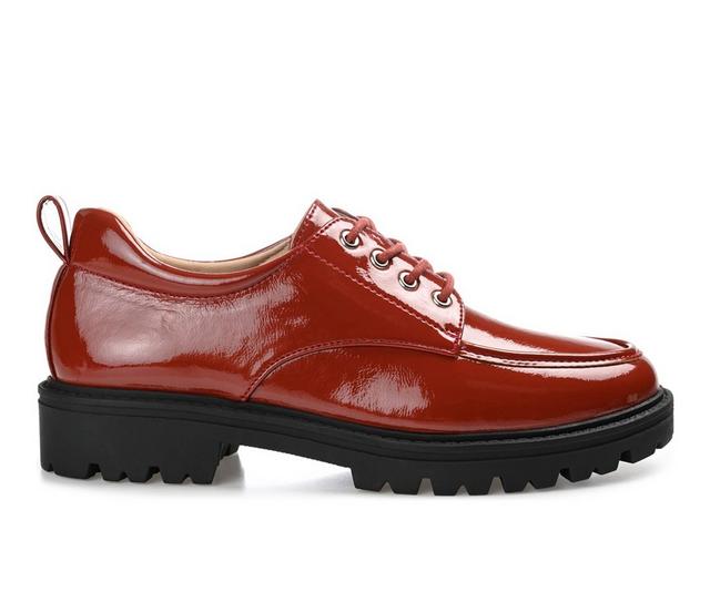 Women's Journee Collection Zina Lugged Oxfords in Brick color