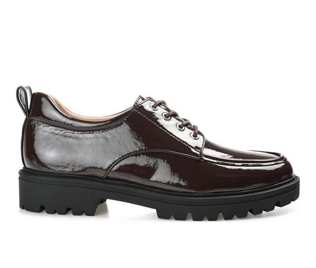 Women's Journee Collection Zina Lugged Oxfords in Brown color