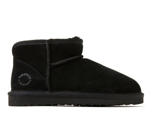 Fireside by Dearfoams Women's Riverland Slippers in Black color