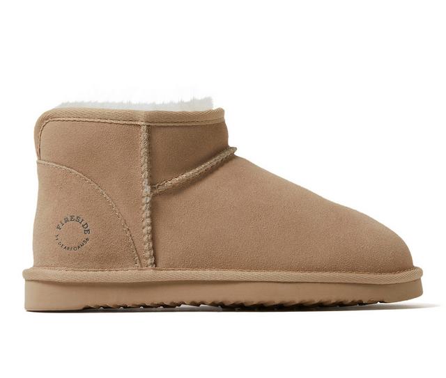 Fireside by Dearfoams Women's Riverland Slippers in Sand color