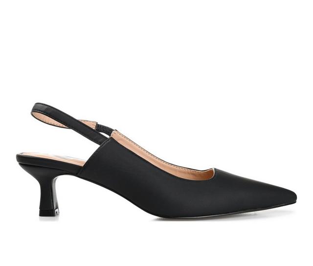 Women's Journee Collection Paulina Slingback Pumps in Black color