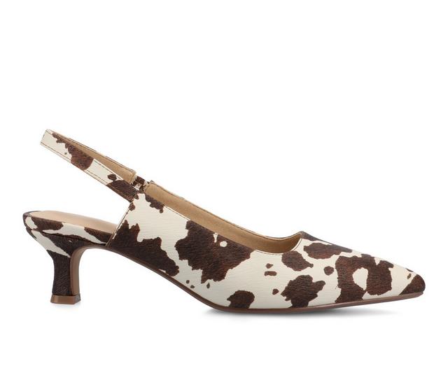 Women's Journee Collection Paulina Slingback Pumps in Cow color