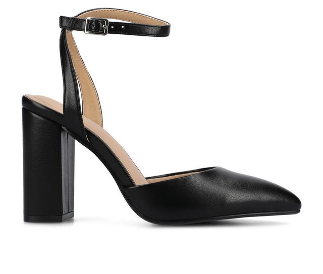 Women's Journee Collection Tyyra Pumps in Black PU color