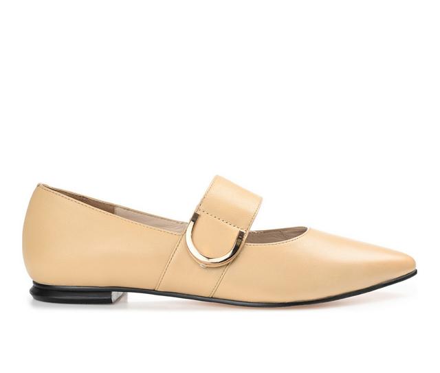 Women's Journee Signature Emerence Mary Jane Flats in Tan color