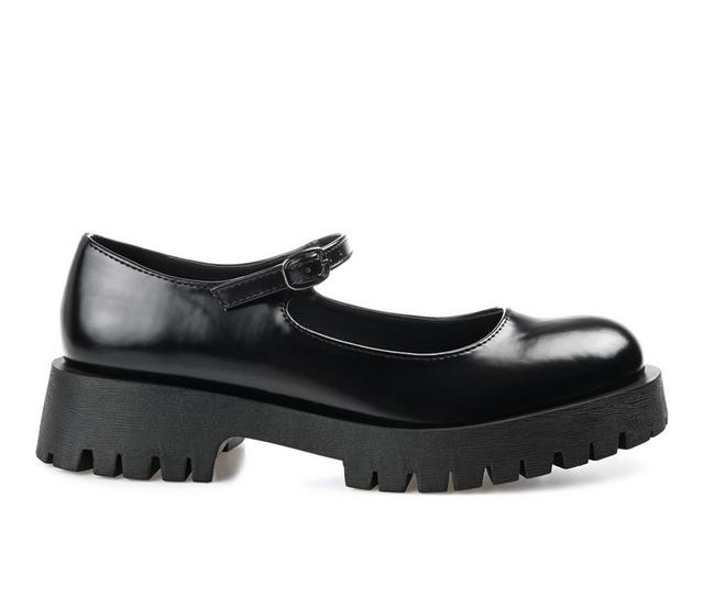 Women's Journee Collection Kamie Chunky Mary Janes in Black color