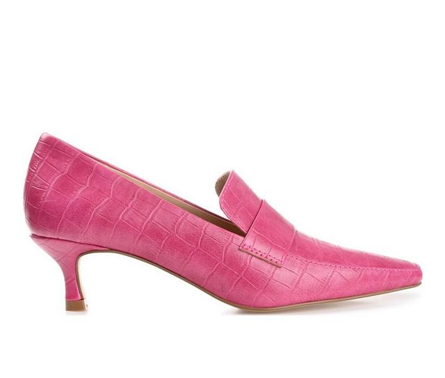Women's Journee Collection Celina Pump Loafers in Fuchsia color