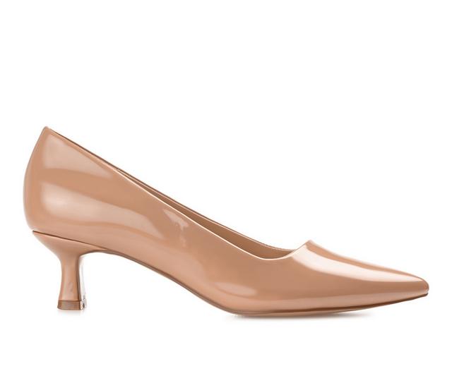 Women's Journee Collection Celica Pumps in Patent/Brown color