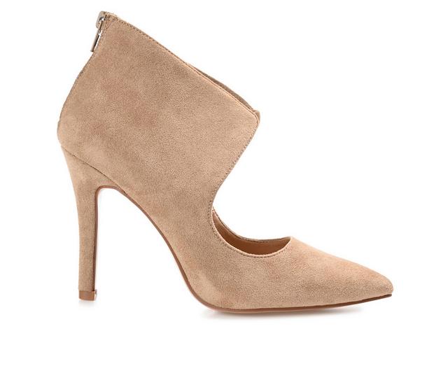 Women's Journee Collection Junniper Stiletto Pumps in Taupe color