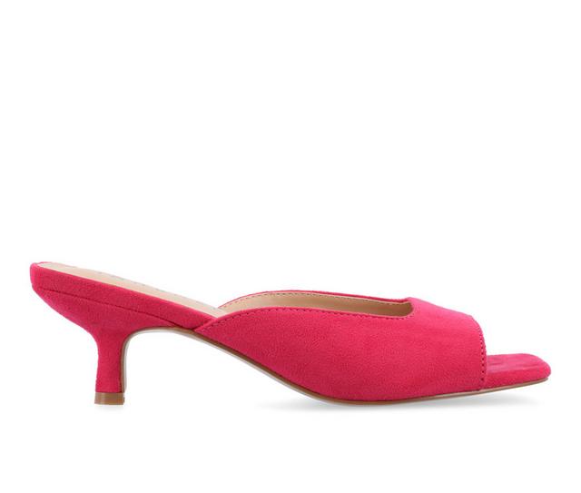 Women's Journee Collection Larna Dress Sandals in Fuchsia color