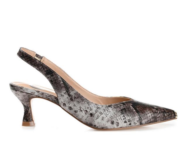 Women's Journee Collection Mikoa Slingback Pumps in Brown color