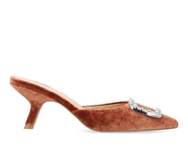 Women's Journee Collection Rishie Pumps in Brown color