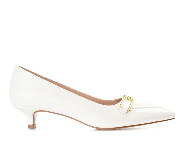 Women's Journee Collection Rumi Pumps in White color