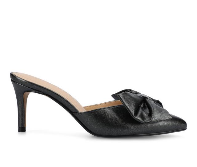 Women's Journee Collection Tiarra Pumps in Black/Sparkle color