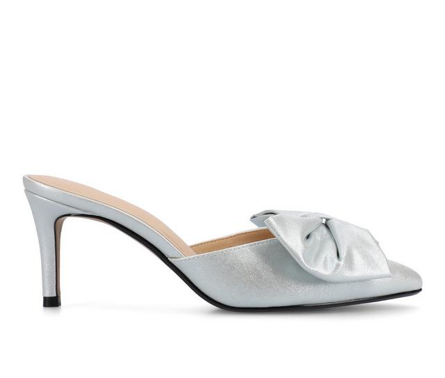 Women's Journee Collection Tiarra Pumps in Silver/Sparkle color