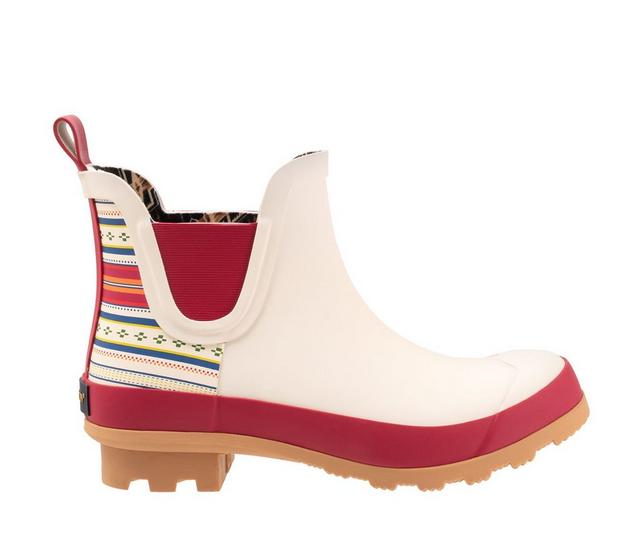 Women's Pendleton Paloma Stripe Chelsea Rain Boots in White Mulsti color