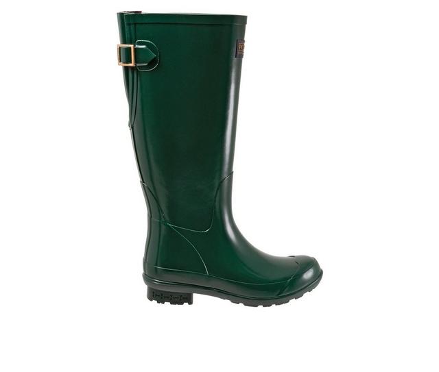 Women's Pendleton Gloss Tall Rain Boots in Green color