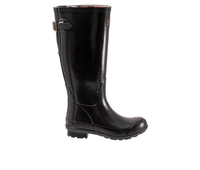 Women's Pendleton Gloss Tall Rain Boots in Black color