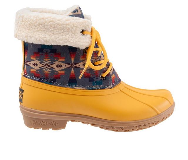 Women's Pendleton Tuscon Duck Mid Rain Boots in Yellow color