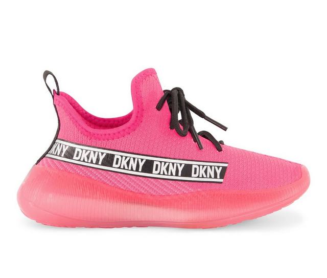 Girls' DKNY Little Kid & Big Kid Landon Knit Sneakers in Pink color