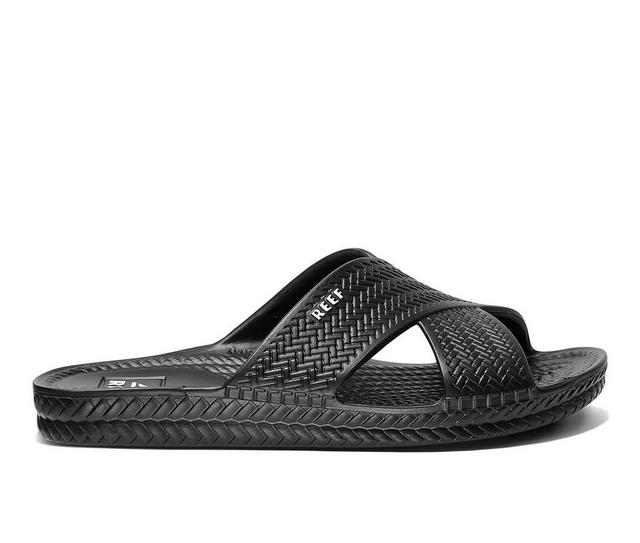 Women's Reef Water X Slide Sandals in Black color
