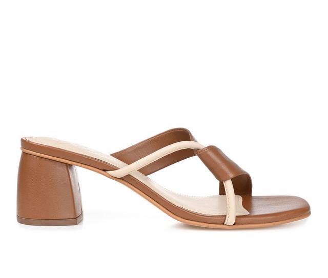 Women's Journee Signature Jossette Dress Sandals in Brown color