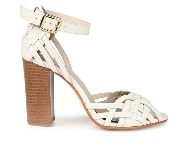 Women's Journee Signature Mayria Dress Sandals in Off White color