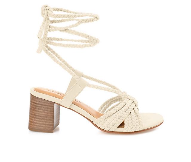 Women's Journee Signature Railee Dress Sandals in Off White color