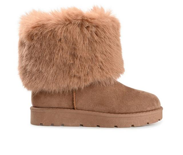 Women's Journee Collection Shanay Winter Boots in Tan color