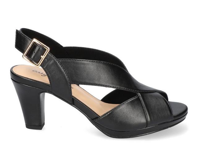 Women's Easy Street Christy Dress Sandals in Black color